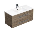 Koupelnová skříňka s umyvadlem SAT Cube Way 100x53x46 cm dub Wellington mat CUBE461002DWMOD CUBE461002DWMOD