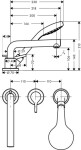 HANSGROHE - Talis S Tříotvorová vanová baterie, chrom 72416000