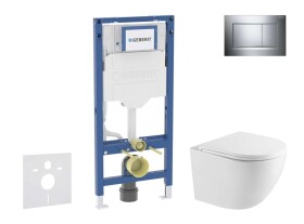 GEBERIT - Duofix Set předstěnové instalace, klozetu Oudee a sedátka softclose, tlačítko Sigma20, chrom SANI11CA1159