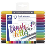 "Brush letter Duo", 12 oboustranné, STAEDTLER
