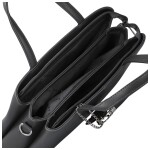 Módní dámská koženková kabelka do ruky Briana, tmavě šedá