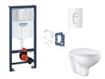 GROHE - Rapid SL Set předstěnové instalace, klozetu, sedátka SoftClose, tlačítka Arena Cosmopolitan a sady pro vhazování tablet, alpská bílá SANI11BB3146