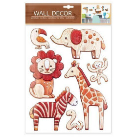 Wall decor Zvířátka - samolepící dekorace 27x41 cm