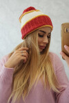 Dámská čepice Kinga K297 red+mustard+ecru UNI