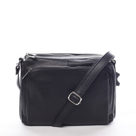 Stylová dámská kožená crossbody Robert,černá