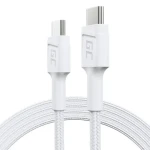 Green Cell GC PowerStream KABGC30W bílá / Kabel USB-C na USB-C / USB 3.2 Gen 1 / 1.2 m / 60 W PD (KABGC30W)