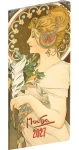 NOTIQUE Kapesní diář Alfons Mucha 2027 plánovací měsíční / 8 × 18 cm