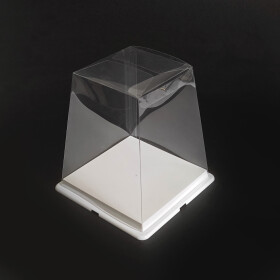 Cake star plastový box zúžený 23,5x23,5x21cm