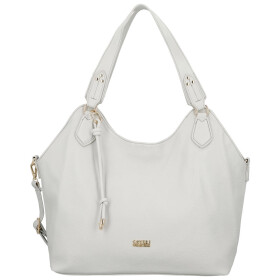 Elegantní dámská koženková kabelka na rameno Mandy, šedá