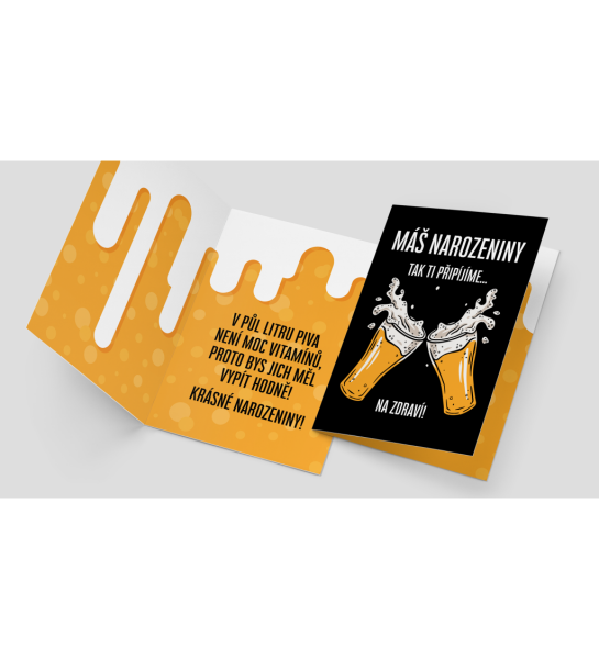 PartyWorld Přání - Máš narozeniny, tak ti připíjíme na zdraví