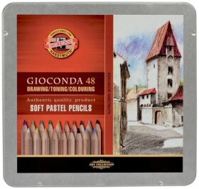 Koh-i-Noor Gioconda Soft Pastel Pencils 48 ks v plechu 8829