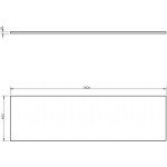 MEXEN - Uni vrchní deska 160, černá mat 91AXX-1604-464-18-71