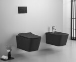 CERANO - Bidet závěsný Forte - černá matná - 51x36 CER-538756