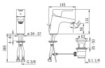 HANSA - Primo Umyvadlová baterie s výpustí, chrom 49402203