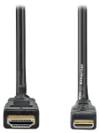 Nedis HDMI - mini HDMI kabel černá 3 m / Kabel HDMI/mini HDMI / 4K 30 Hz / Ethernet / zlacené konektory / bulk (CVGL34500BK30)
