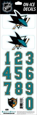 Sport Star Samolepky na helmu San Jose Sharks NHL Decals