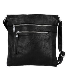 Trendy dámská koženková crossbody kabelka Bree, černá