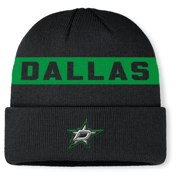 Fanatics Pánská zimní čepice Dallas Stars NHL Authentic Pro A/Cap Cuffed Beanie