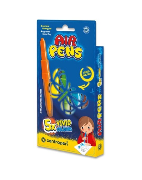 Foukací fixy na papír 5 ks