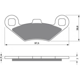 DP Brakes Přední brzdové desky na Polaris 250/300/330/400/500