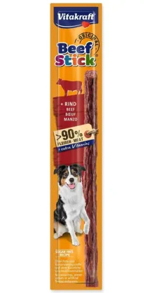 Vitakraft Beef Stick hovězí 12 g / Pochoutka pro psy / Masová tyčinka (494-23009)
