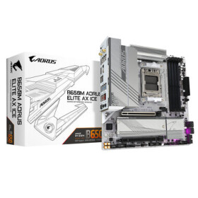 GIGABYTE B650M Aorus Elite AX ICE / B650 / AM5 / 4x DDR5 / PCIEx16 / 2.5GLAN / mATX (B650M A ELITE AX ICE)