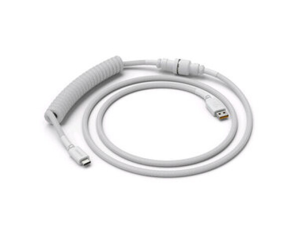 Glorious spirálovitý kabel USB-C - USB-A bílá / 1.37m (GLO-CBL-COIL-WHITE)