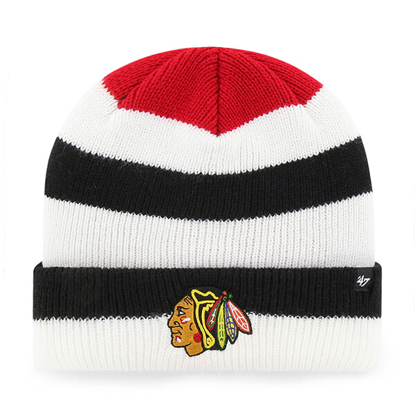47 Brand Pánská zimní čepice Chicago Blackhawks NHL 47 Shortside Cuff Knit