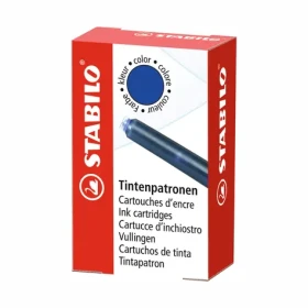 STABILO® Refill - 6 ks balení - modrý zmizíkovatelný inkoust (5/0-041)
