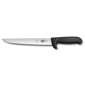 Victorinox Fibrox Vykrvovací nůž černý / Vykrvovací nůž / 22 cm / hladké ostří / bezpečnostní špička (5.5503.22L)