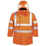 Portwest Bunda zimní výstražná s reflexními pruhy Hi-Vis 7 v 1 RT27, GO/RToranžová