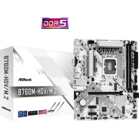 ASRock MB Sc LGA1700 B760M-HDV/M.2, Intel B760, 2xDDR5, 1xDP, 1xHDMI, 1xVGA, mATX EDF_380902