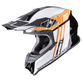 Moto přilba Scorpion VX-16 Evo Air Lignes černo/oranžová - L