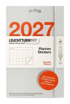 Plánovací samolepky 2027, Yearly overviews, Stickers Medium A5 Notebooks, anglicky