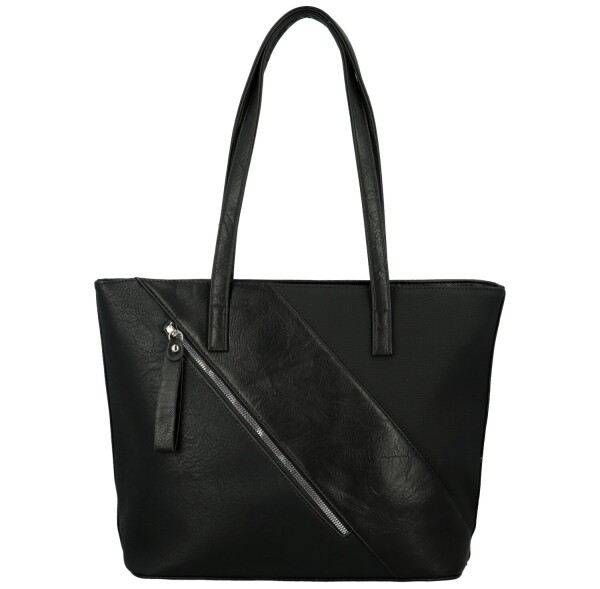 Stylová dámská koženková kabelka na rameno Anisia, černá