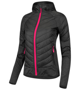 Dámská bunda/mikina ETAPE SIERRA PRO 2.0, černá/růžová (materiál NanoLoft, velikost L)