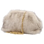 Stylová dámská plyšová crossbody kabelka Bateia, krémová