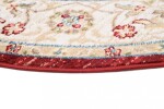 DumDekorace Kulatý vintage koberec červeno béžový Šírka: 170 cm