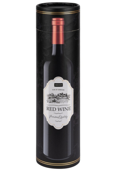 Ponožky SOXO v tubě - RED WINE, 3 páry Červená 35-40