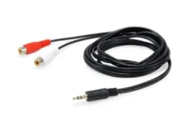 Equip 2x RCA - Jack 3,5mm černá / Audio kabel / 2,5 m (147093)