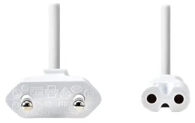 Nedis napájecí kabel bílá / Napájecí kabel / Euro - IEC-320-C7 / dvoulinka / 2 m (CEGL11040WT20)