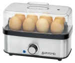 Guzzanti GZ 608 stříbrná / vařič vajec / 400W / pro 8 vajec / vejce na tvrdo měkko / nástavec na přípravu omelety (GZ 608)