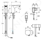 SCHELL - Xeris E Elektronická umyvadlová baterie, síťové napájení, chrom 012100699