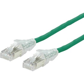 Secomp 21.05.0573 RJ45 síťové kabely, propojovací kabely CAT 6A S/FTP 7.50 m zelená dvoužilový stíněný, bez halogenů, samozhášecí 1 ks