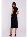 Midi šaty bez rukávů S382 černé - Stylove XL