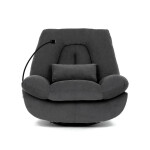 Polohovací křeslo, elektrické zabudované ovládání, šedá, látka, TV-7089 GREY2