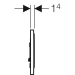 GEBERIT Ovládací tlačítko 115.758.KJ.5