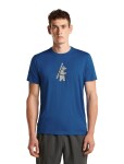 ICEBREAKER Mens Merino 150 Tech Lite SS Tee Bear Tour, Lazurite (vzorek) velikost: M