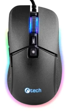 C-TECH Dawn černá / Herní optická myš / podsvícení / 6400DPI / 7 tlačítek / USB (8595729900967)