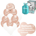 Helium set - růžovo-zlaté balónky KRÁSNÉ NAROZENINY - Balonky.cz Helium set - růžovo-zlaté balónky KRÁSNÉ NAROZENINY - Balonky.cz